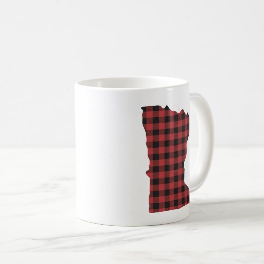 Karierte Tasse Minnesotas (VorderseiteRechts)
