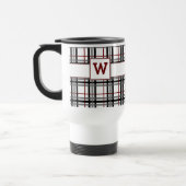 Karierte Tasse Schwarz-weiß und rot (Links)