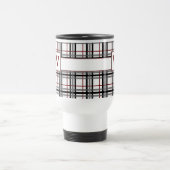 Karierte Tasse Schwarz-weiß und rot (Mittel)