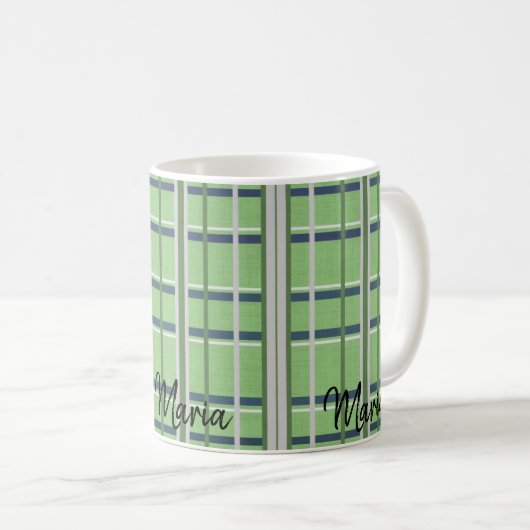 Karierte Tasse von Green White (VorderseiteRechts)