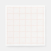 Karierte Teller aus rosa gestrichenem Papier - Par Serviette (Vorderseite)