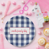 Karierte Teller mit Personalisiertem Blue Buffalo (Party)