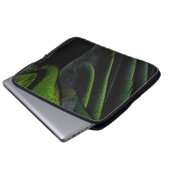 Karierte Textilien, grün und schwarz Laptopschutzhülle (Vorne Knopf)