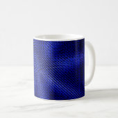 Karierte Textilien in Blau und Schwarz Kaffeetasse (VorderseiteRechts)