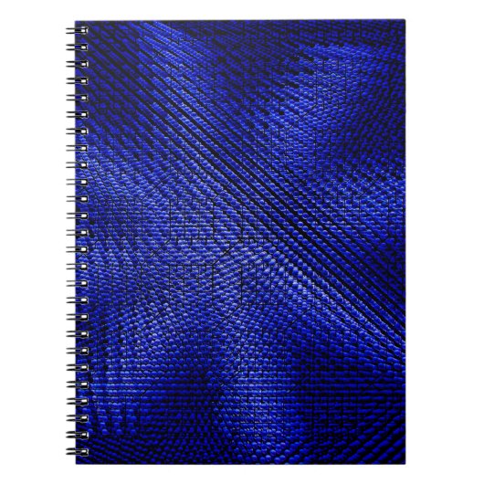 Karierte Textilien in Blau und Schwarz Notizblock (Vorderseite)