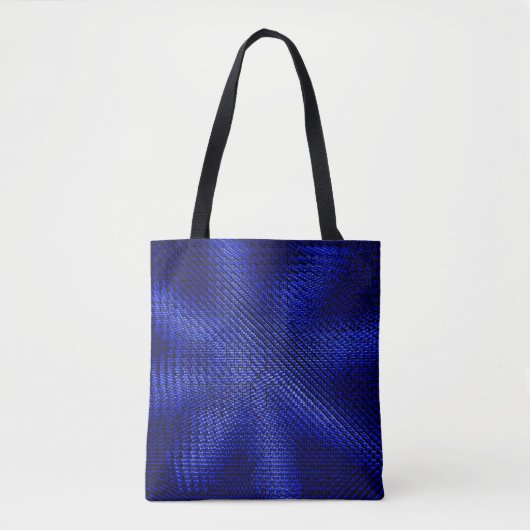 Karierte Textilien in Blau und Schwarz Tasche (Vorderseite)