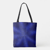 Karierte Textilien in Blau und Schwarz Tasche (Rückseite)