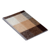 Karierte Textur aus brauner, karierter Wolle. Tart Notizblock (Rechte Seite)
