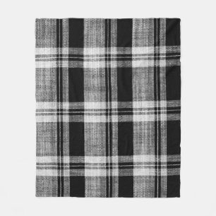 Karierte Textur aus weißem und schwarzem Schachbre Fleecedecke