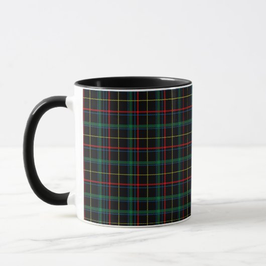 Karierte Textur mit schwarzem Hintergrund-25774 Tasse (Links)