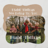 Karierte Tickets - Urlaubskarte Feiertagskarte (Vorne/Hinten)