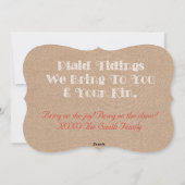 Karierte Tickets - Urlaubskarte Feiertagskarte (Rückseite)