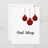 Karierte Tips Weihnachten Postkarte (Vorne/Hinten)