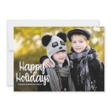 Karierte Typografie Urlaubskarte Big Foto