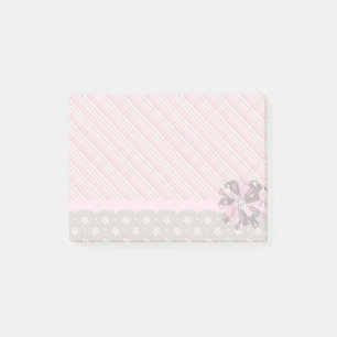 Karierte und Blume Post-it Klebezettel
