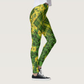 Karierte und florale Patchwork Leggings (Rechts)