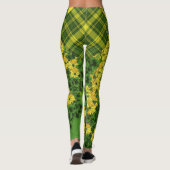 Karierte und florale Patchwork Leggings (Rückseite)