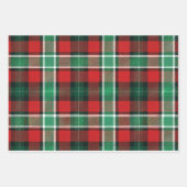 Karierte und Schneeflocken Geschenkpapier Set (Vorderseite)