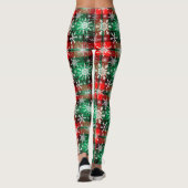 Karierte und Schneeflocken Weihnachten Leggings (Rückseite)