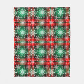 Karierte und Schneeflocken Weihnachtsmuster 1 Fleecedecke (Vorderseite)