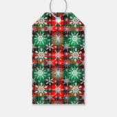 Karierte und Schneeflocken Weihnachtsmuster 1 Geschenkanhänger (Rückseite)