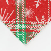 Karierte und Schneeflocken Weihnachtsmuster 2 Fleecedecke (Ecke)