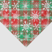 Karierte und Schneeflocken Weihnachtsmuster 2 Seidenpapier (Ausschnitt)