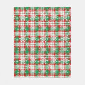 Karierte und Schneeflocken Weihnachtsmuster 3 Fleecedecke (Vorderseite)