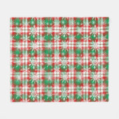 Karierte und Schneeflocken Weihnachtsmuster 3 Fleecedecke (Vorderseite (Horizontal))