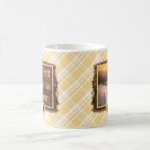 Karierte und Sonnenblumen Oma Kaffeetasse (Mittel)