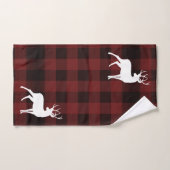 Karierte und weiße Liebe zu Weihnachten Badhandtuch Set (Handtuch)