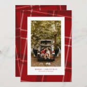 Karierte Urlaubskarte Feiertagskarte (Vorne/Hinten)