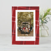 Karierte Urlaubskarte Feiertagskarte (Stehend Vorderseite)