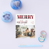 Karierte Urlaubskarte | Moderne Weihnachten Flyer (Einzeln)