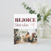 Karierte Urlaubskarte | Moderne Weihnachten Postkarte (Stehend Vorderseite)