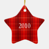 Karierte Verzierung Keramik Ornament (Hinten)