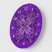 Karierte Wall-Uhr (Lila) Große Wanduhr (Winkel)