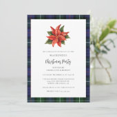 Karierte Wasserfarbe Elegantes Party Tartan Einladung (Stehend Vorderseite)