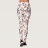 Karierte Wasserfarbe Rose Wasserfarbe Leggings Fra (Rückseite)