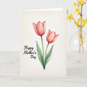 Karierte Watercolor Blossom Karte (Gelbe Blume)