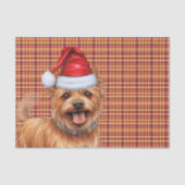 Karierte Weihnachten Australier Terrier Dog Holida Seidenpapier (Vorderseite)