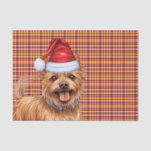 Karierte Weihnachten Australier Terrier Dog Holida Seidenpapier