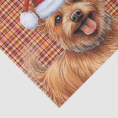 Karierte Weihnachten Australier Terrier Dog Holida Seidenpapier (Ausschnitt)