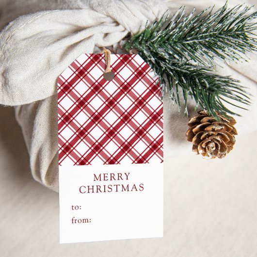 Karierte Weihnachten Geschenkanhänger