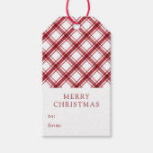 Karierte Weihnachten Geschenkanhänger (Vorderseite)