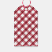 Karierte Weihnachten Geschenkanhänger (Rückseite)