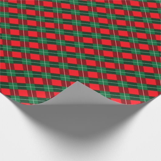 karierte Weihnachten Geschenkpapier (Ecke)