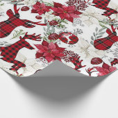 Karierte Weihnachten Geschenkpapier (Ecke)