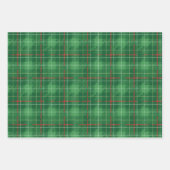 Karierte Weihnachten Geschenkpapier Set (Vorderseite)