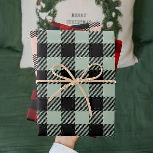 Karierte Weihnachten Geschenkpapier Set